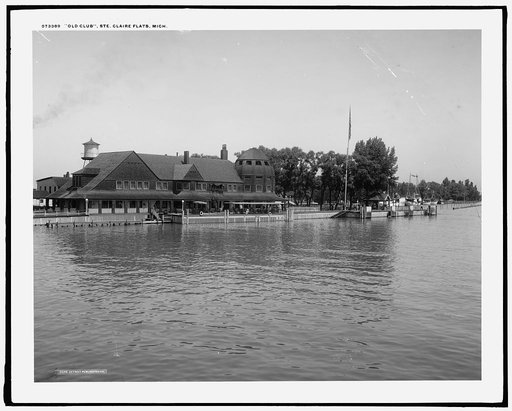 Old Club, Ste. Claire [sic] Flats, Mich.
