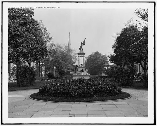 Eutaw Place and Key Monument, Baltimore, Md.