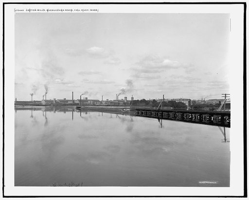 Cotton mills, Quequechan River, Fall River, Mass.