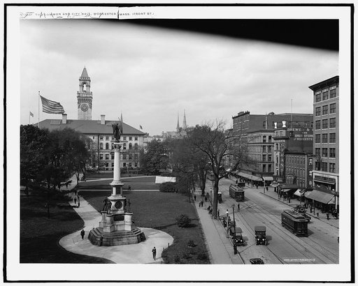 The Common and City Hall, Worcester, Mass., Front St.