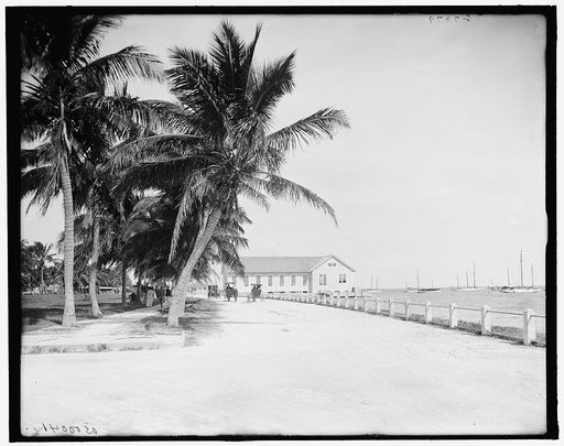 Bay Shore Road and the fair building, Miami, Fla.