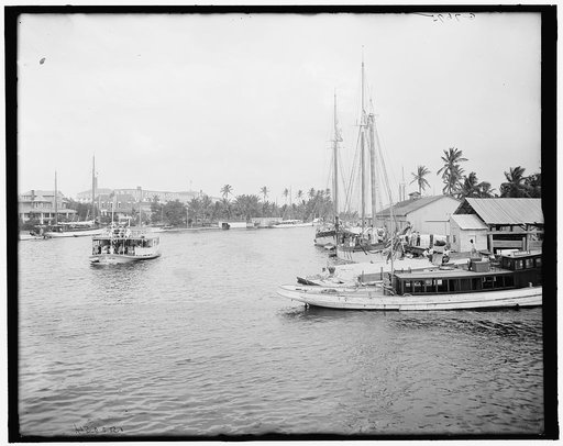 Miami River and Royal Palm Hotel, Miami, Fla.
