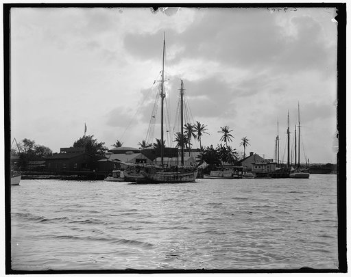 Sunrise or moonlight on the Miami River, Miami, Fla.