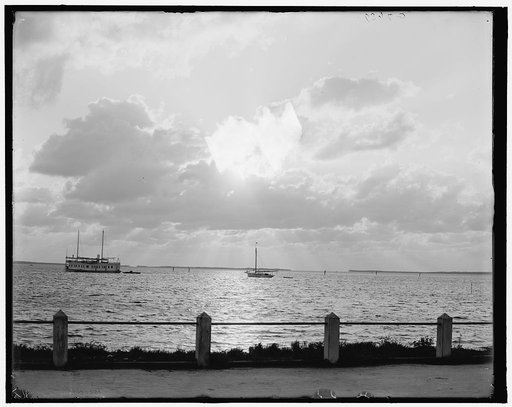 Sunrise or moonlight on the Miami River, Miami, Fla.