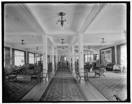 Profile House, lobby concourse, White Mts., N.H.