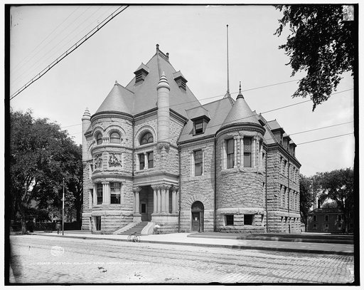 Memorial Hall and public library, Lowell, Mass.