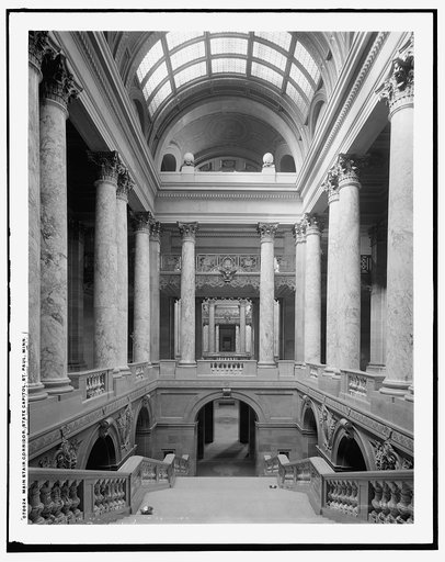 Main stair corridor, state capitol, St. Paul, Minn.