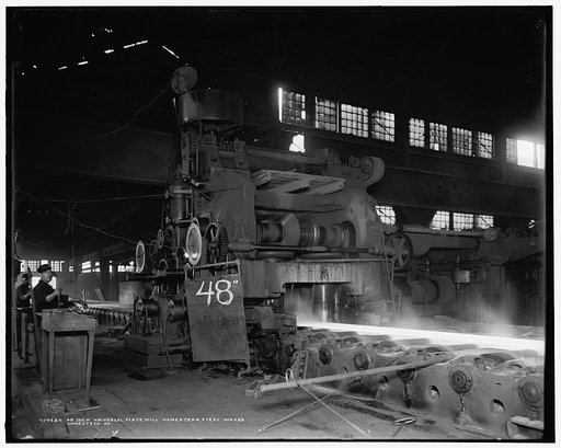 48-inch universal plate mill, Homestead Steel Wks. [Works], Homestead, Pa.