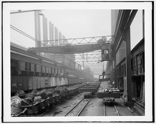 Loading scrap, Homestead Steel Works, Homestead, Pa.