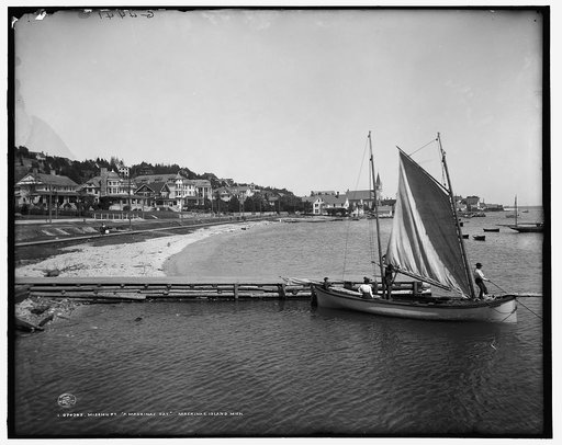 Mission Pt. [Point], a Mackinac cat, Mackinac Island, Mich.