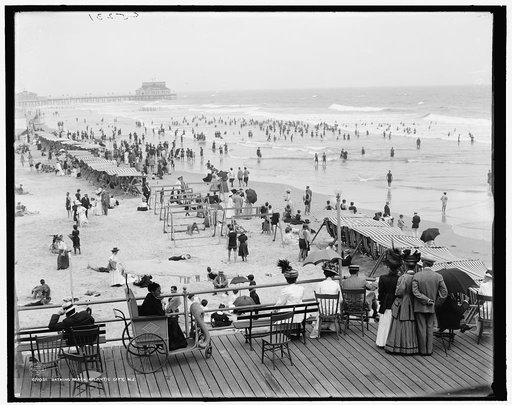 Bathing beach, Atlantic City, N.J.