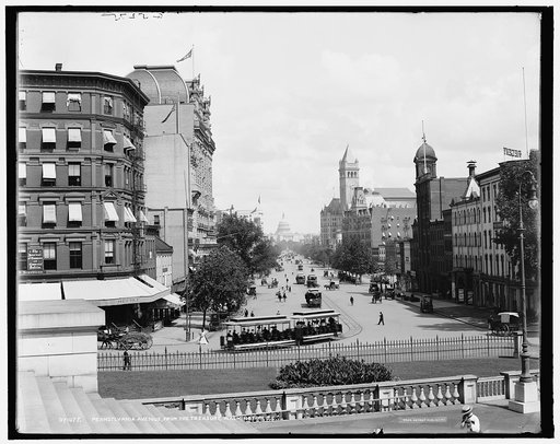 Pennsylvania Avenue from the [Dept. of the] Treasury, Washington, D.C.