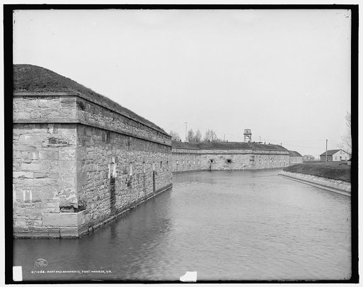Moat and ramparts, Fort Monroe, Va.