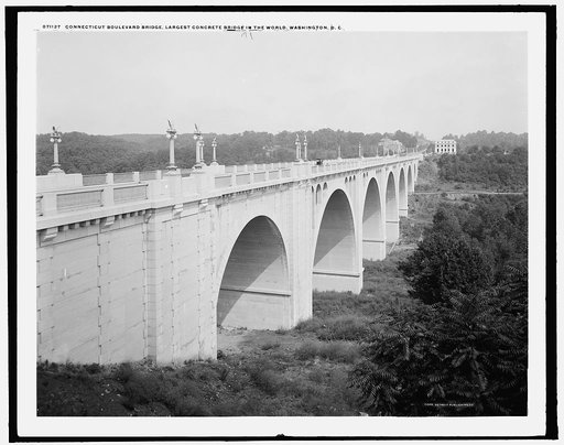 Connecticut Boulevard [i.e. Avenue] bridge, largest concrete bridge in the world, Washington, D.C.
