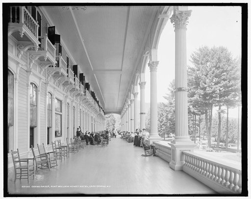 Grand piazza, Fort William Henry Hotel, Lake George, N.Y.