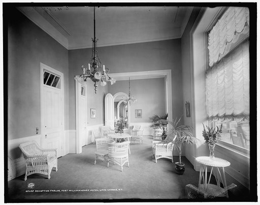 Reception parlor, Fort William Henry Hotel, Lake George, N.Y.