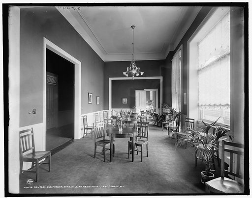 Gentlemen's parlor, Fort William Henry Hotel, Lake George, N.Y.