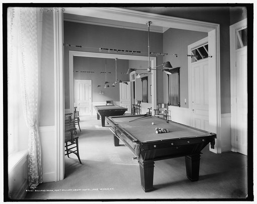 Billiard room, Fort William Henry Hotel, Lake George, N.Y.