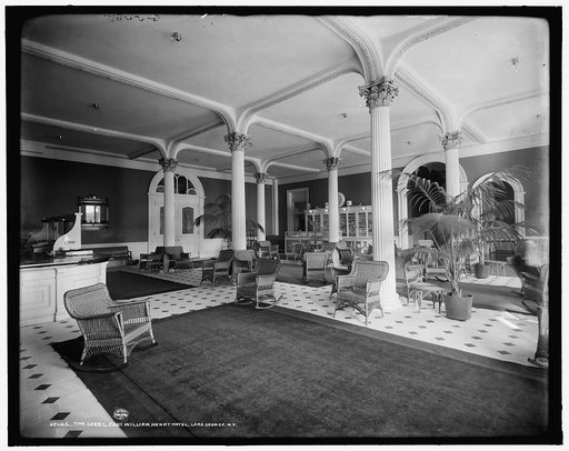 The Lobby, Fort William Henry Hotel, Lake George, N.Y.