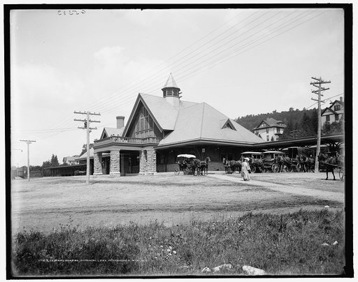 Central station, Saranac Lake, Adirondack Mts., N.Y.