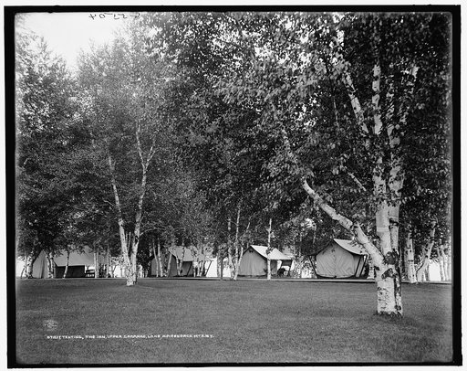 Tenting, the Inn, Upper Saranac Lake, Adirondack Mts., N.Y.