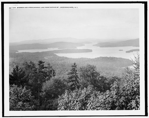 Wawbeek and Upper Saranac Lake from Panther Mt. [i.e. Mountain], Adirondack Mts., N.Y.