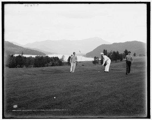 Eighth green, Stevens House golf links, Lake Placid, Adirondack Mts., N.Y.