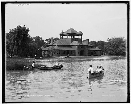 Skating pavilion and canal, Belle Isle [Park], Detroit, Mich.