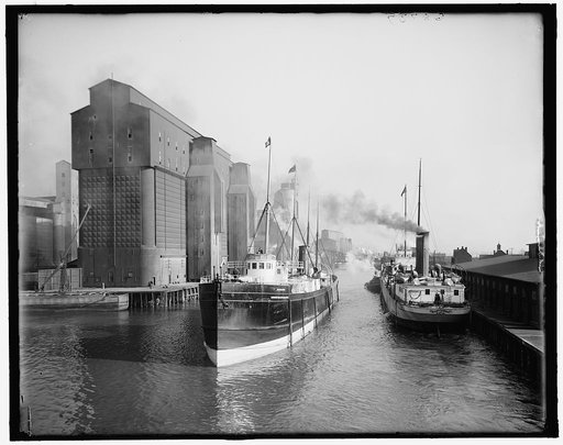 A Busy section of the canal, Buffalo, N.Y.