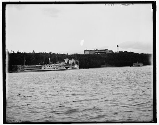 Hotel Champlain from the lake, Bluff Point, N.Y.
