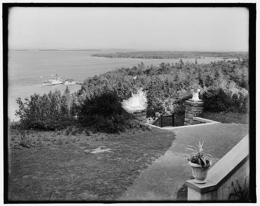 East terrace and Hotel Champlain, Bluff Point, N.Y.