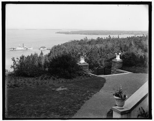 East terrace and Hotel Champlain, Bluff Point, N.Y.