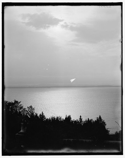 Hotel Champlain, early morning on Lake Champlain, Bluff Point, N.Y.
