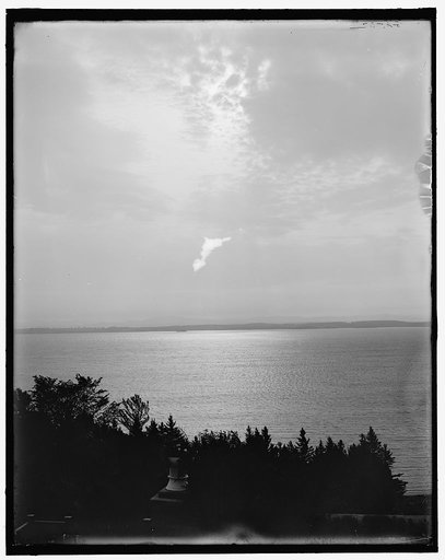 Hotel Champlain, early morning on Lake Champlain, Bluff Point, N.Y.