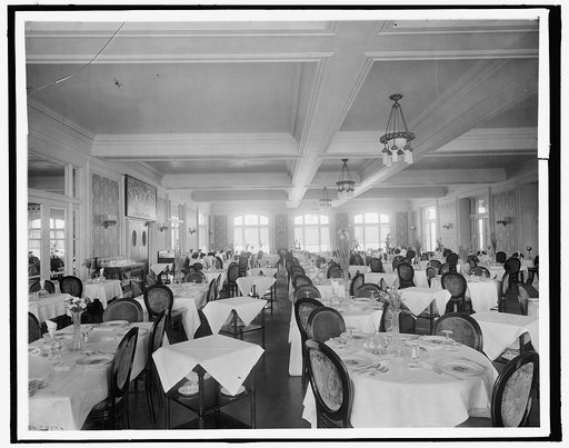 Hotel Champlain, dining room, Bluff Point, N.Y.
