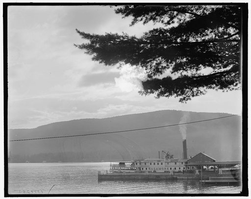 Moonlight from Fort William Henry Hotel, Lake George, N.Y.