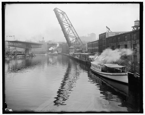 The Lift bridge and the Superior Avenue viaduct, Cleveland, Ohio