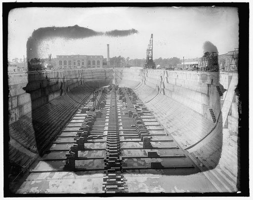 The Great dry docks, Charleston Naval ship yard, Charleston, S.C.