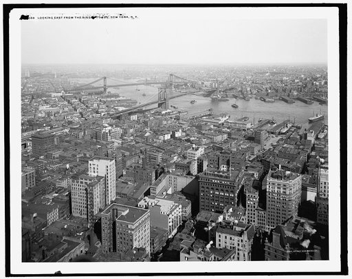 Looking east from the Singer Tower, New York, N.Y.