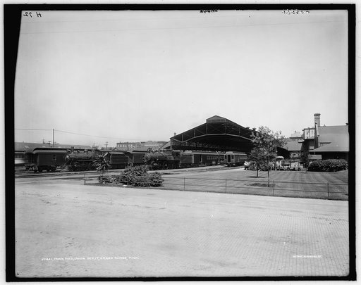 Train shed, Union depot, Grand Rapids, Mich.