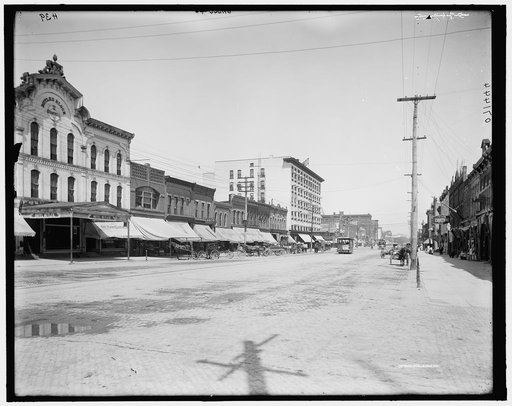 Washington Ave. [i.e. Avenue], business section, Lansing, Mich.