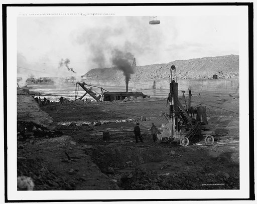 Channeling machine and steam shovel, Livingstone Channel