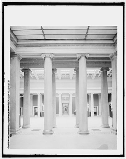 View across sculpture court, Albright Art Museum [i.e. Gallery], Buffalo, N.Y.