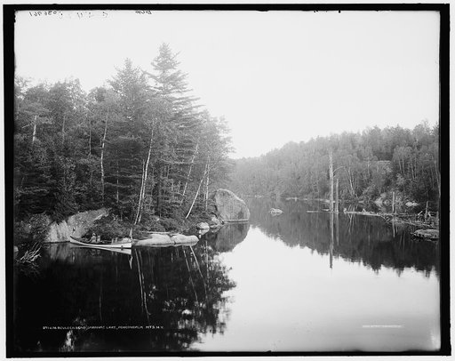 Boulder bend, Saranac Lake [i.e. River], Adirondack Mts., N.Y.