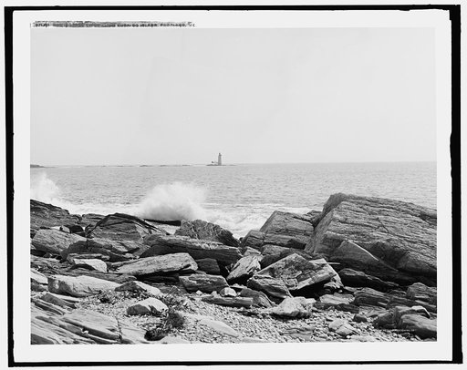 Ram's [i.e. Ram Island] Ledge light from Cushing Island, Portland, Me.