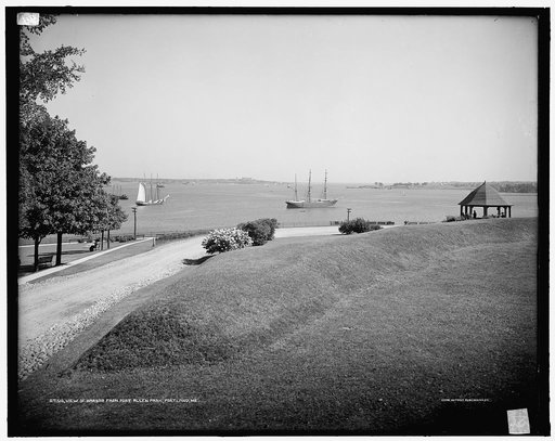 View of harbor from Fort Allen Park, Portland, Me.