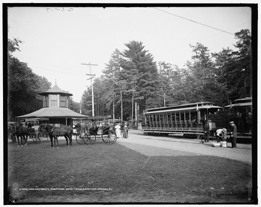 Main entrance, Saratoga race track, Saratoga Springs, N.Y.