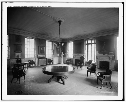 The Council chamber, Old State House, Boston, Mass.