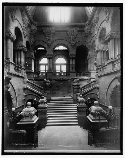 Staircase in capitol, Albany, N.Y.