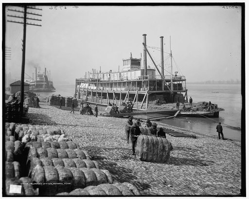 Unloading cotton, Memphis, Tenn.